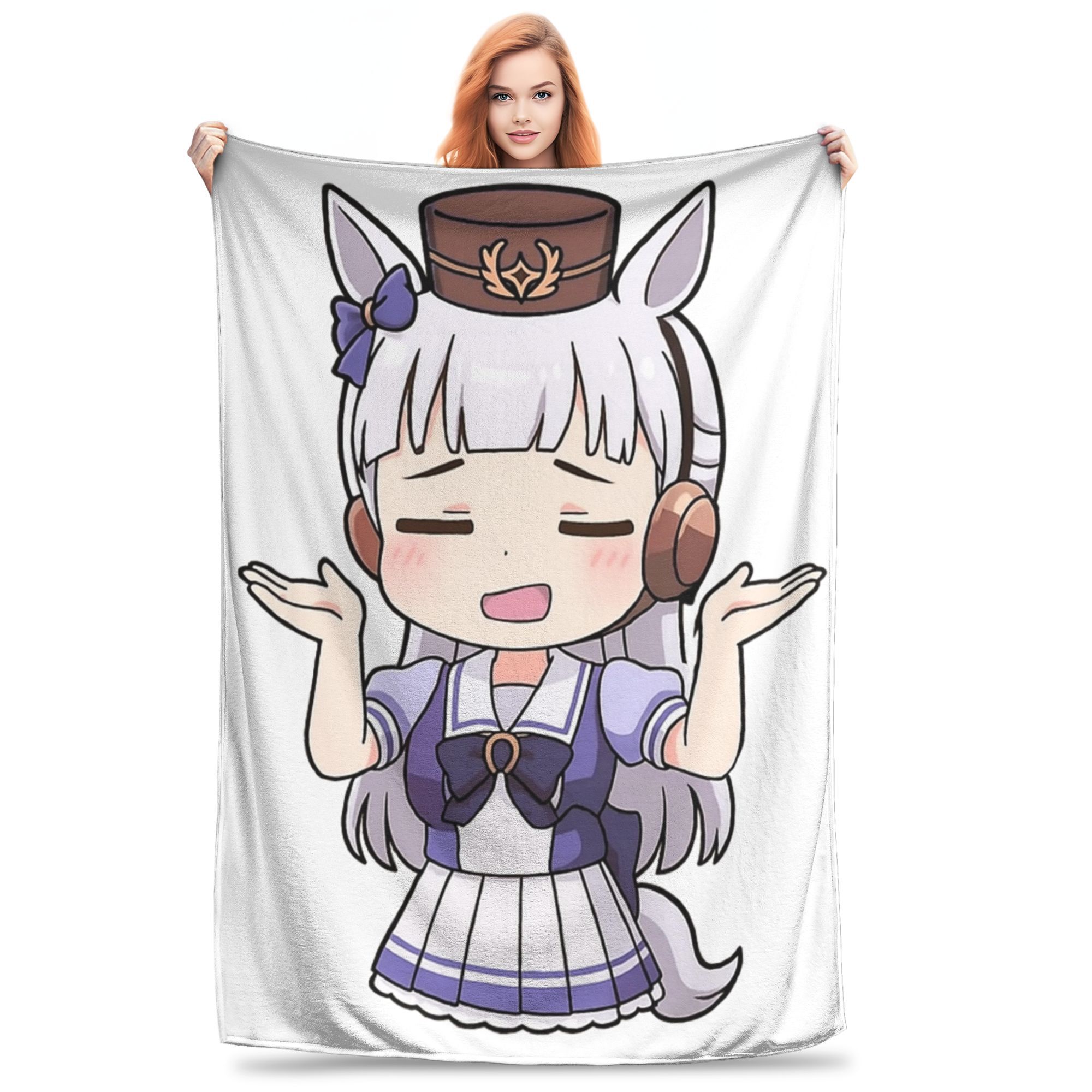 

Мем Золотой Корабль Чиби Из Uma Musume Pretty Derby Плед Покрывало для Дивана 50x60 Дюймов Пледы и Покрывала Разных Размеров 75x90cm