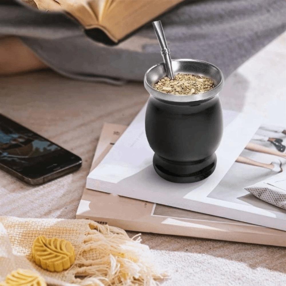 230 ML Yerba Mate Cup Double Wall Straw Cup Fashion Tea Cup Set  Coffee Drinking