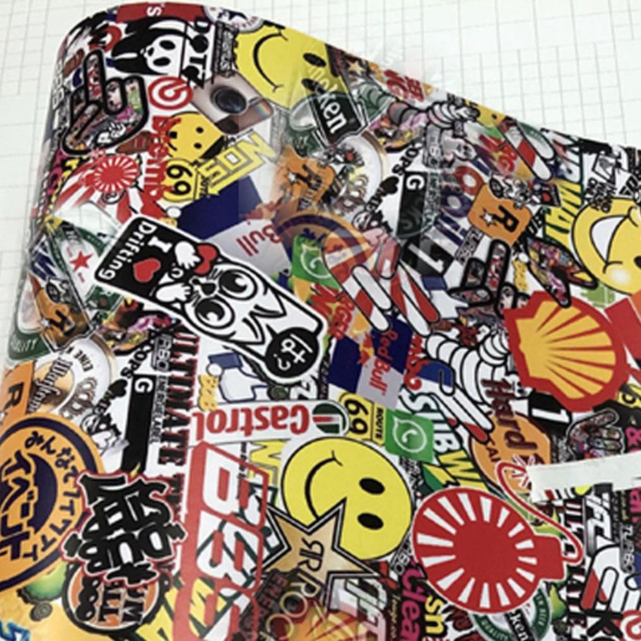 50cm*200/300cm Premium PVC Adhesive Skull Car Sticker Decal Sticker Bomb Vinyl Film Motorcycle Car Wrap Foil Air Bubble Free