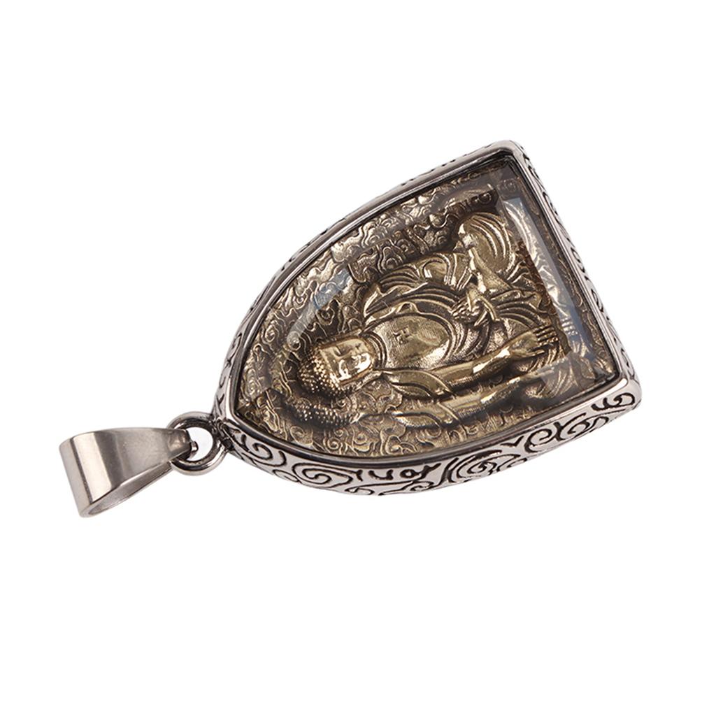 Wisiorek z Buddą Cięcie łukowe Styl etniczny Piękna Praktyczna Biżuteria ze Stali Nierdzewnej na Amulet Ozdoba Prezenty Amitabha
