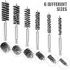6/8/10/12/14Pcs 8-19Mm Stainless Steel Pipe Cleaning Brush 1/4 Hexagonal Wire Brush For Electric Drill Cleaning Tool