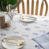 100% Cotton Embroidered Tablecloth, Floral Embroidery, Durable and Multi-Size Washable Table Cover for Party Picnic Home Decor, Wedding and Kitchen