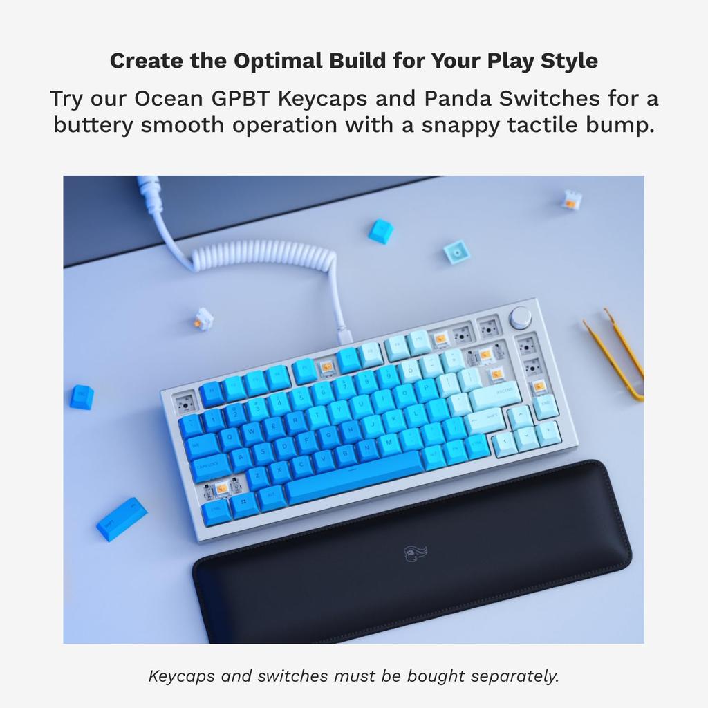 Teclado Mecânico para Jogos Glorious GMMK PRO Branco Barebones 75% (83 chaves)