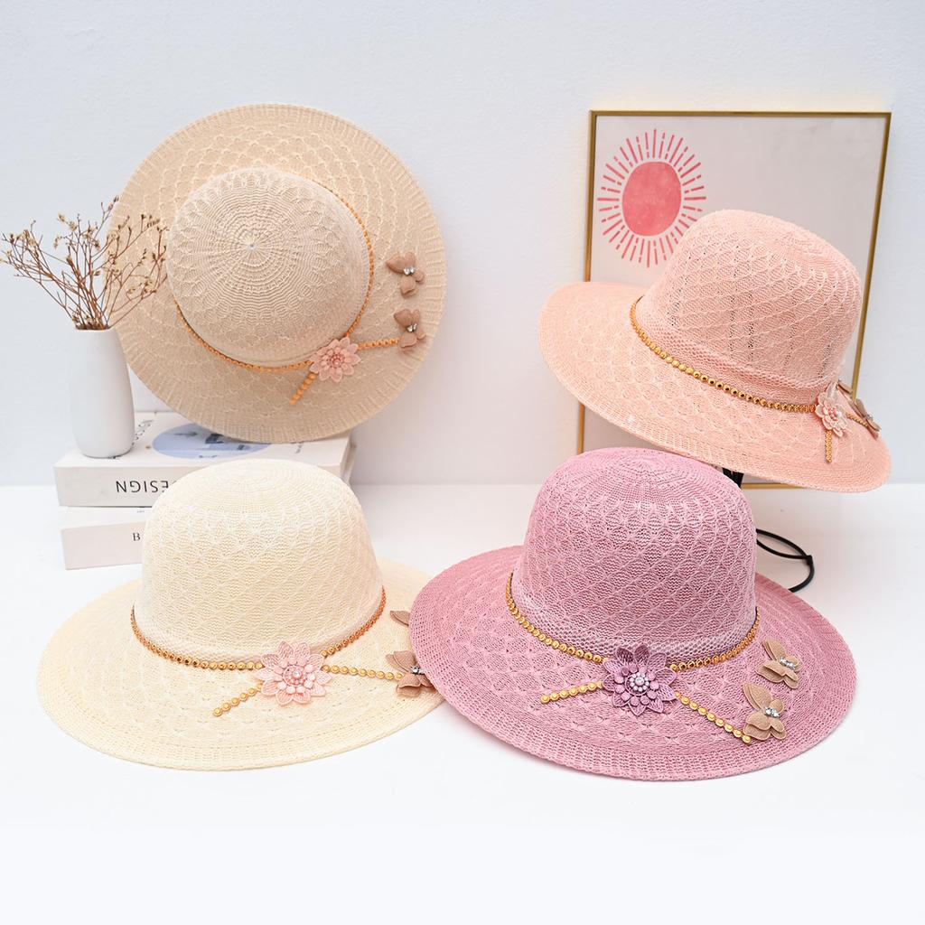 Hat Women's Summer Straw Hat Fashion Beach Hat Versatile UV Protection Sun Hat Flower Sun Protection Hat