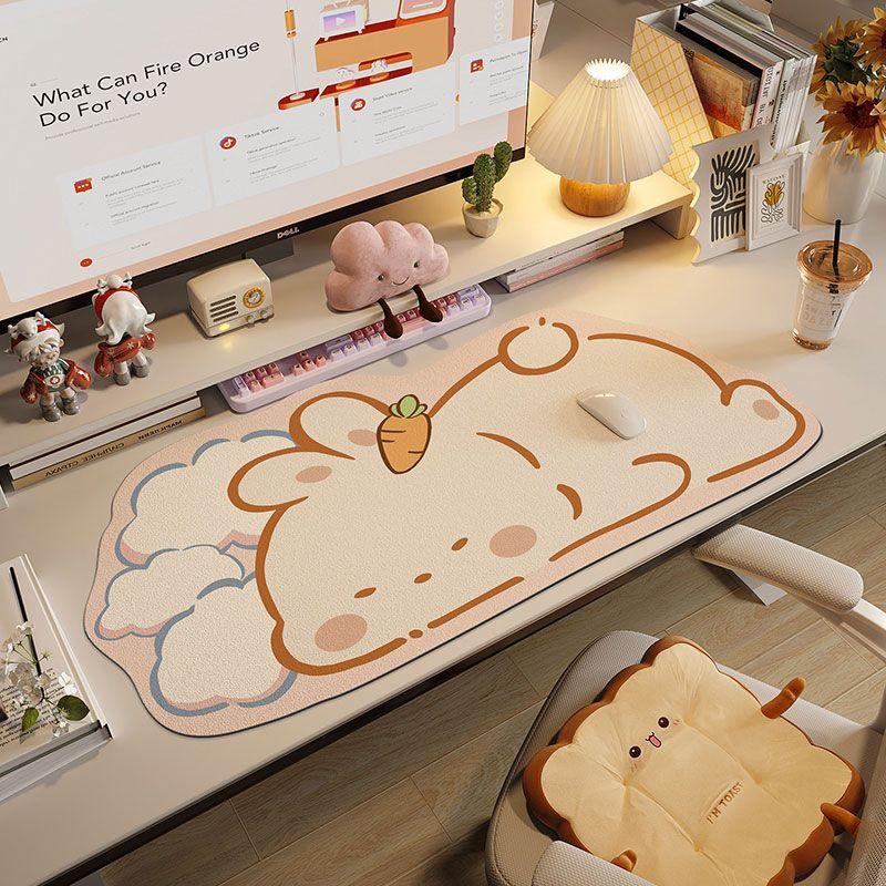 Extra Large Cute Cartoon Diatomaceous Earth Mouse Pad Desk Mat