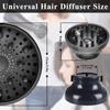 Hair Dryer Diffuser Attachment Universal Adjustable Professional Salon Tool for Curly Hair Fits Most Kinds of Blow Dryer Diameter (4.3-6.5CM)