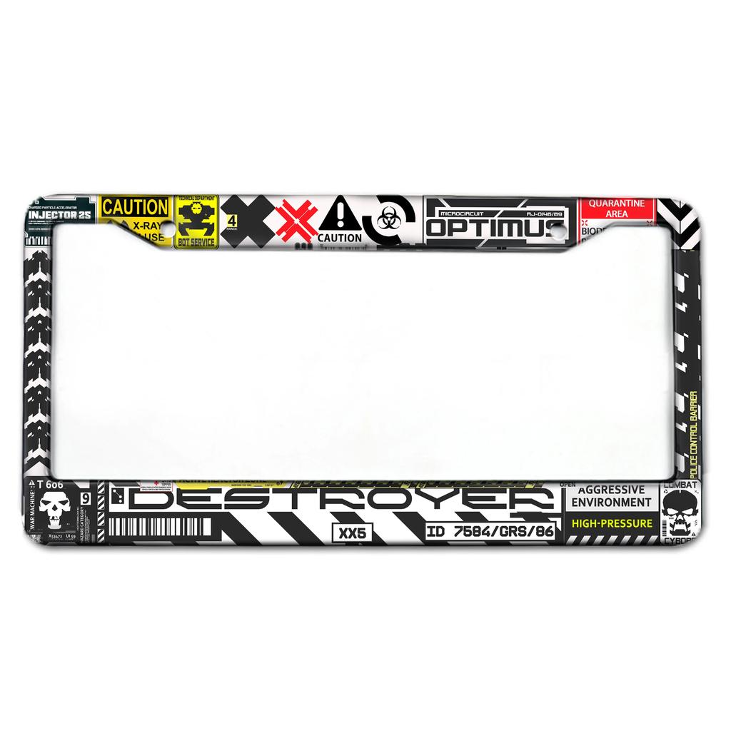 Game Series Series Pattern American Standard License Plate Frame Made of Aluminum Alloy Material