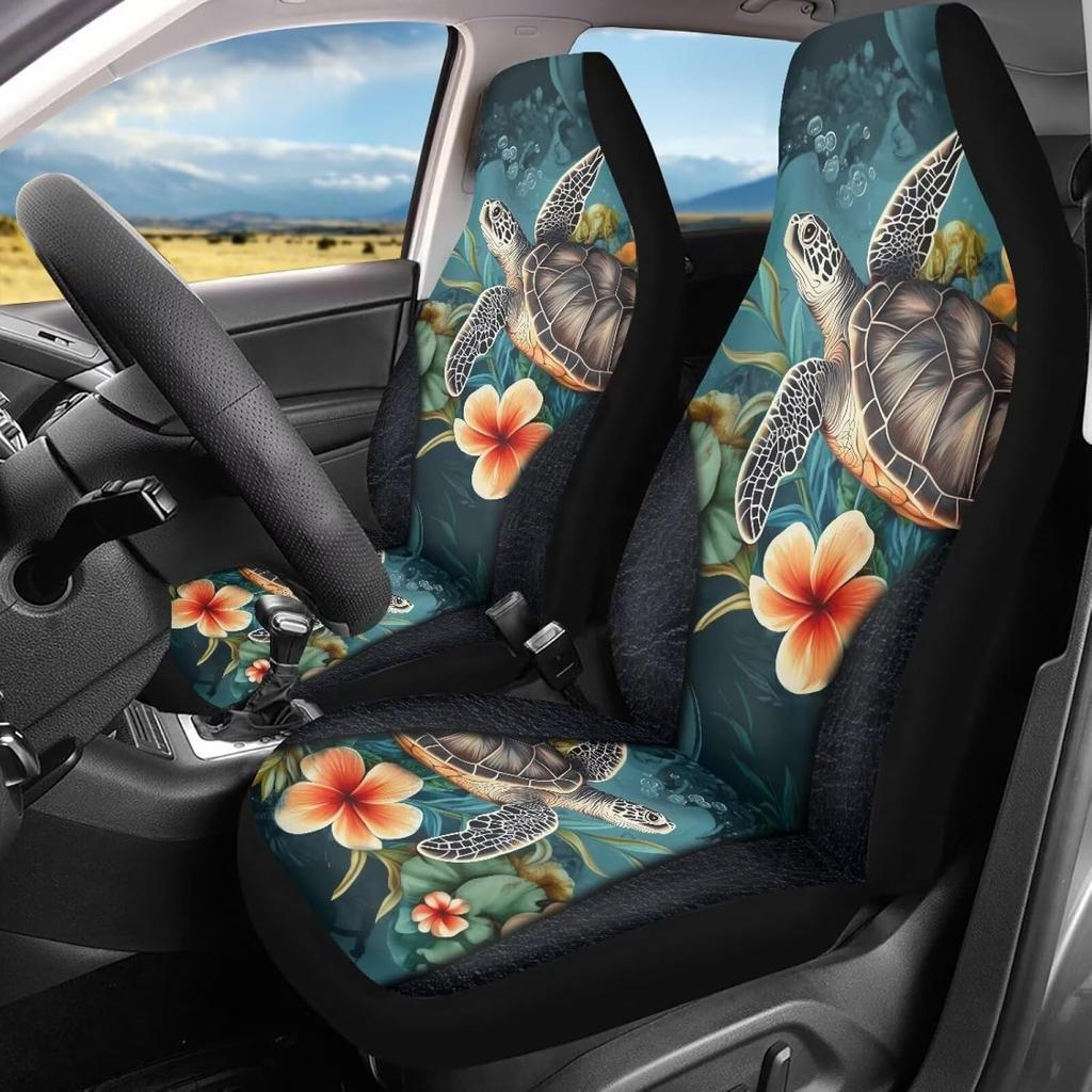 Bulopur Halloween Spider Web Print Front Seat Cover Sets 2 Pack, Car Universal Accessories Interior Decor for Men, Auto Front Seat Covers