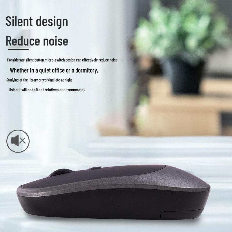 Rechargeable Dual-Mode Bluetooth Mouse for Tablet and Laptop: 2.4G Wireless for Office and Home Use