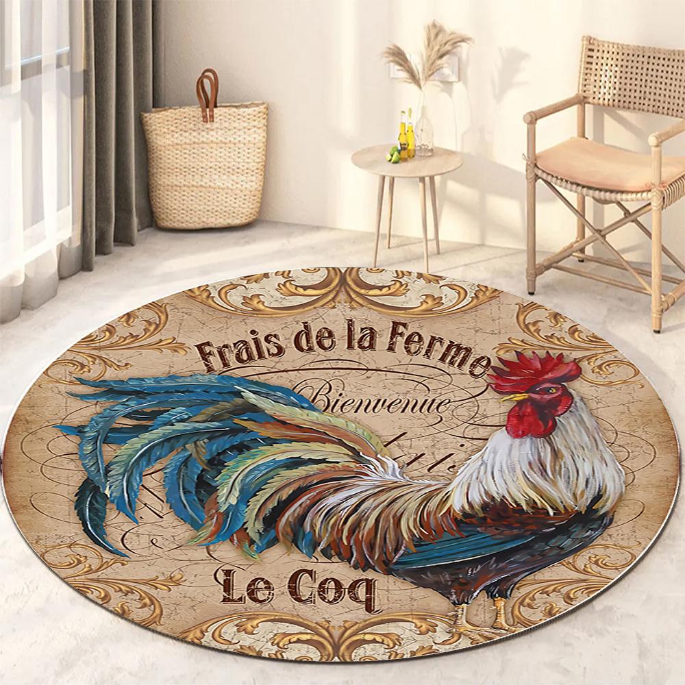 Round Living Room Carpet Thickening Bedroom Study Non-slip Floor Mats Office Circular Chair Rugs Machine Washable