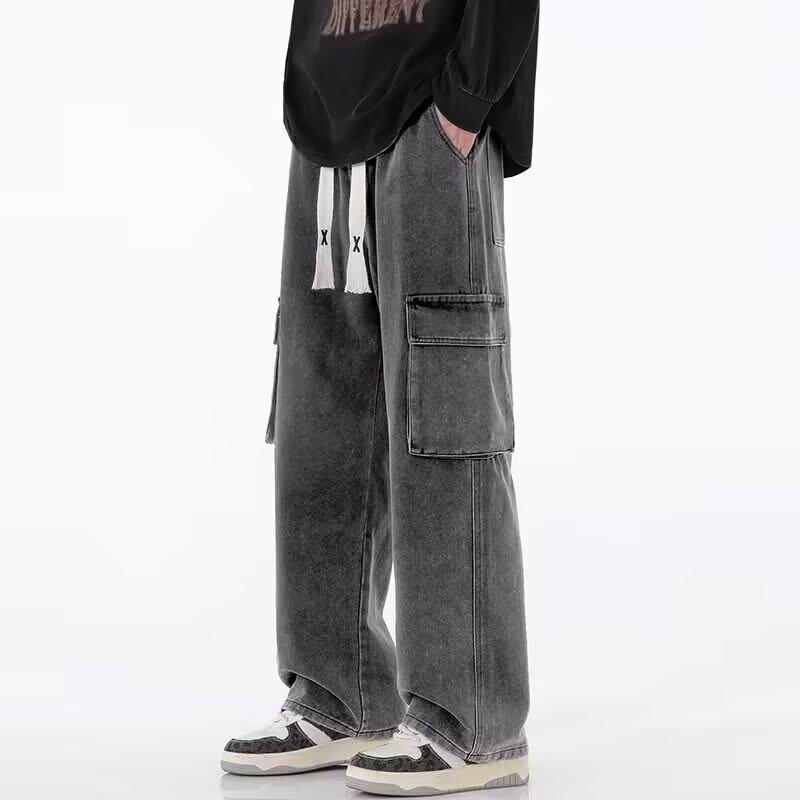 Men s Camouflage Elastic Waist Straight-Leg Jeans - Spring/Summer 2026 Collection M