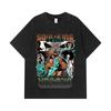 275 GSM Washed T-shirts 100% Cotton One Piece V43 Brook Print Unisex Heavy Cotton T Shirt