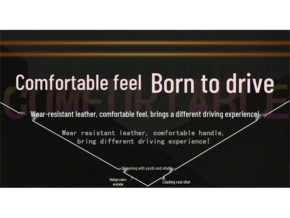 Universal Leather Car Steering Wheel Cover - All-Season Embossed Design