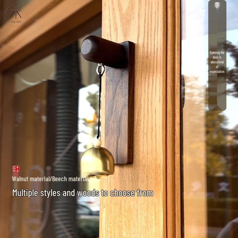 Ten Wood Entry Wind Chime Doorbell - Hanging Door Bell Reminder