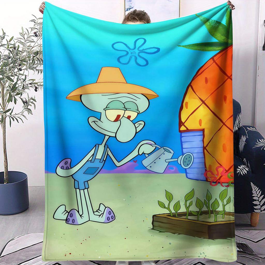 SpongeBob: Mr. Krabs Obsessed with Money–Wall of Banknotes Blanket Soft Multifunctional Decortive Universal Throw Blankets Gift