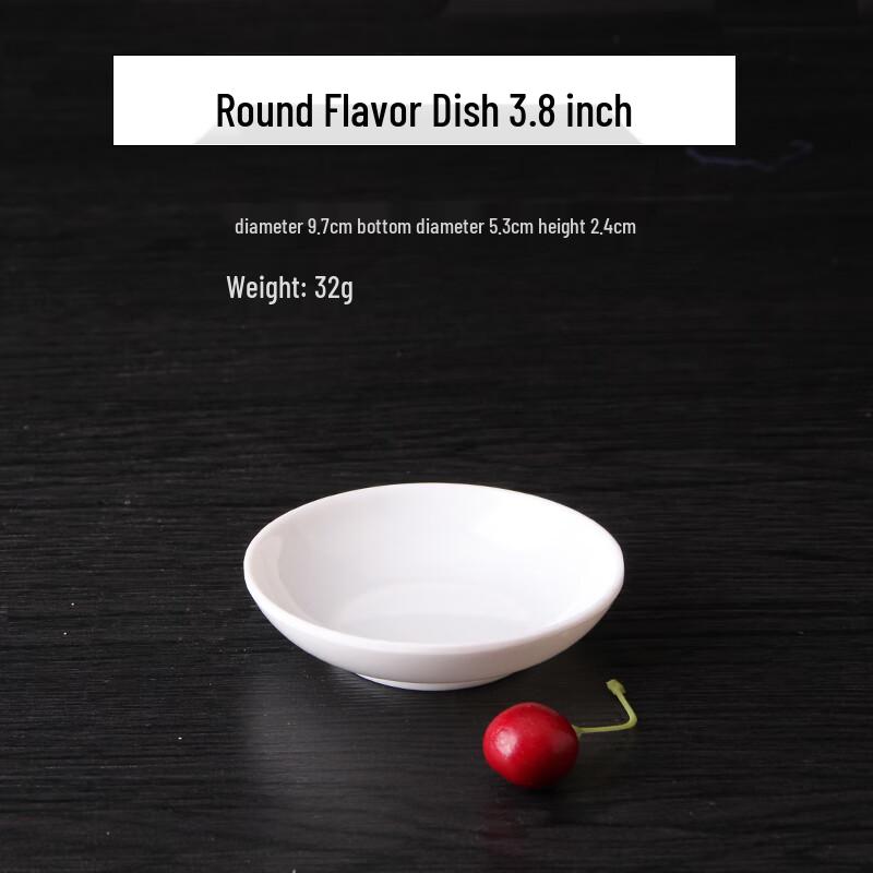 Qianxing A8 3.8-inch White Melamine Dipping Dishes (50-Pack)