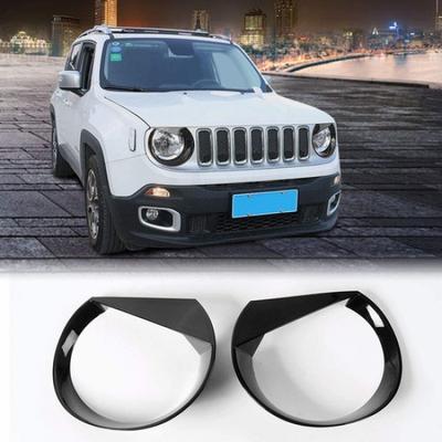 Eyes ABS Headlight Trim Head Light Bezel Lamp Cover for Jeep Renegade