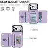 Zipper Wallet Case for iPhone 17/16e/16 Pro Max iPhone Air Women Crossbody Purse Credit Card Holder Lanyard Flip Kickstand Cover