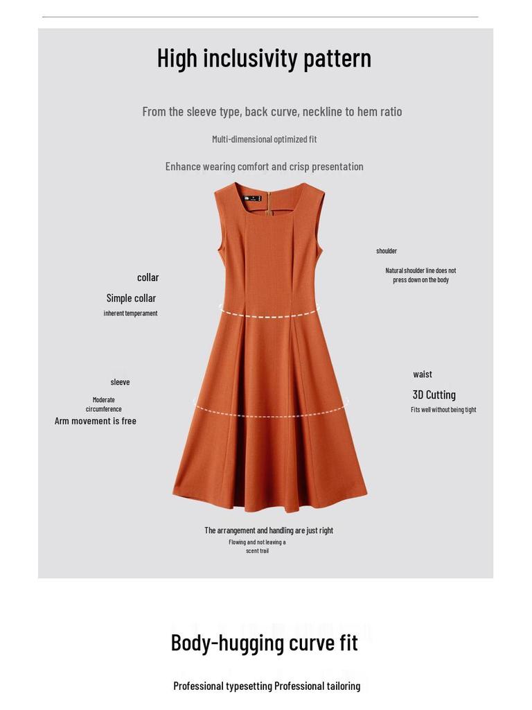 Elegant Summer Sleeveless Vest Dress - Women's Slimming Formal Bodycon Fashion
