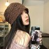 Handmade Knitted Hollow Bag Head Hat Women's Autumn and Winter Western Sichuan Travel Wool Stacking Hat Pullover Hat