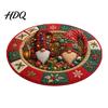 Holiday Welcome Mat for Guests Round Christmas 3D Rug Optical Illusion Area Santa Gnome Floor Decor Pattern Non-slip Living Room Entryway
