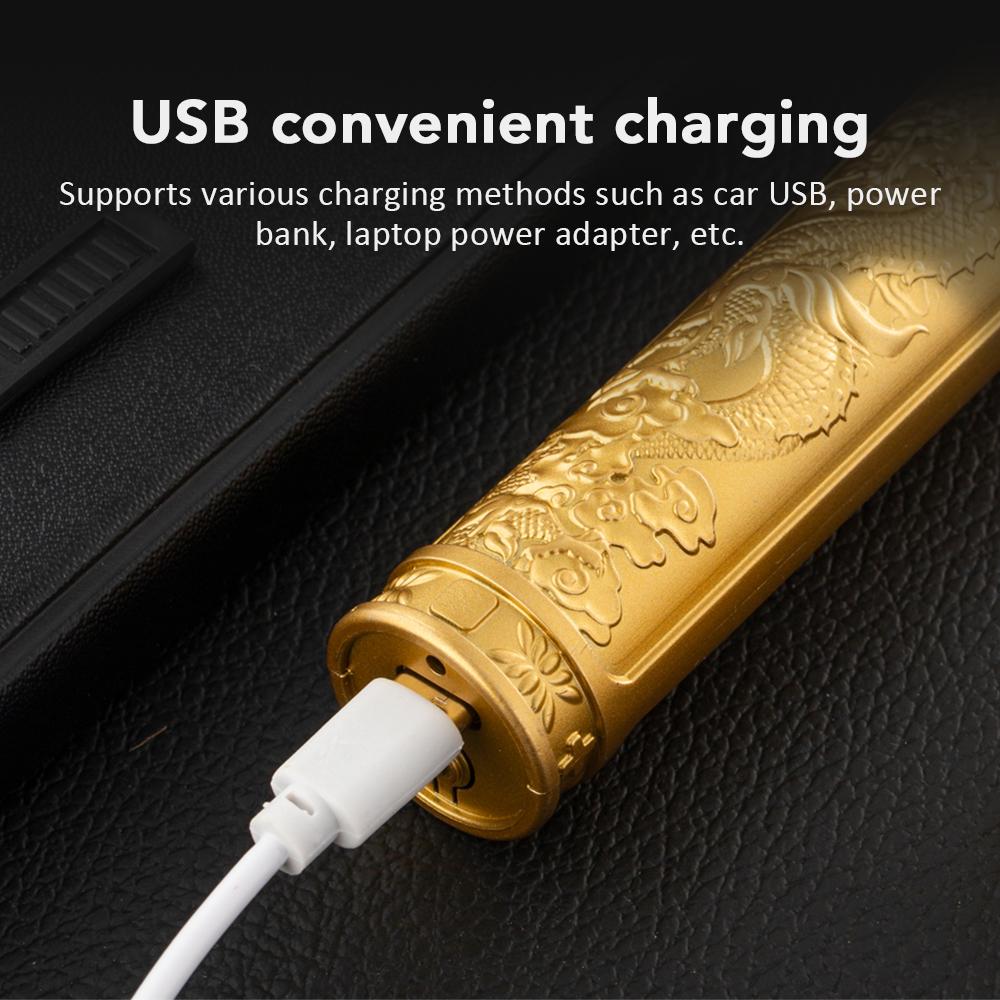 Nose Hair Trimmer 2in1 Electric Nose Hair Clipper Painless Ear Hair Trimming Device Gold USB Charging Face Care Kit Tools