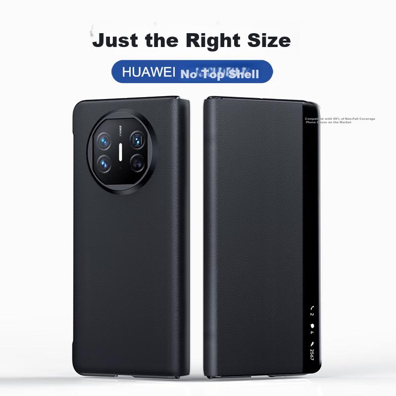 Phone Case for Huawei Mate X5, Mate X5 Shockproof, Ultra-Thin, Foldable Screen, Collector's Edition, Smart Flip Cover, Leather Top Versio