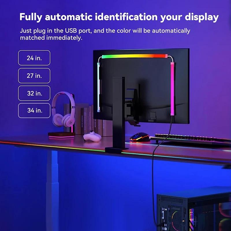 LED Light Strip Computer Screen Colar Sync Monitor Ambilight RGB Lights Ambient Lighting PC Backlight Pickup Light for Game Room