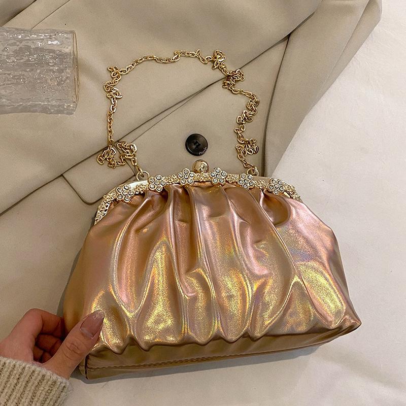 Sac à bandoulière messager moyen en cuir souple Symphony élégant et simple à clip portable, sac décontracté pour femmes, tempérament polyvalent