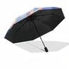 1PC Lotus Mandala Automatic Open/close Umbrella with 8-Rib Structure for Women/Men, All-Season Use - Travel Essential, Stylish Accessory, Highquality