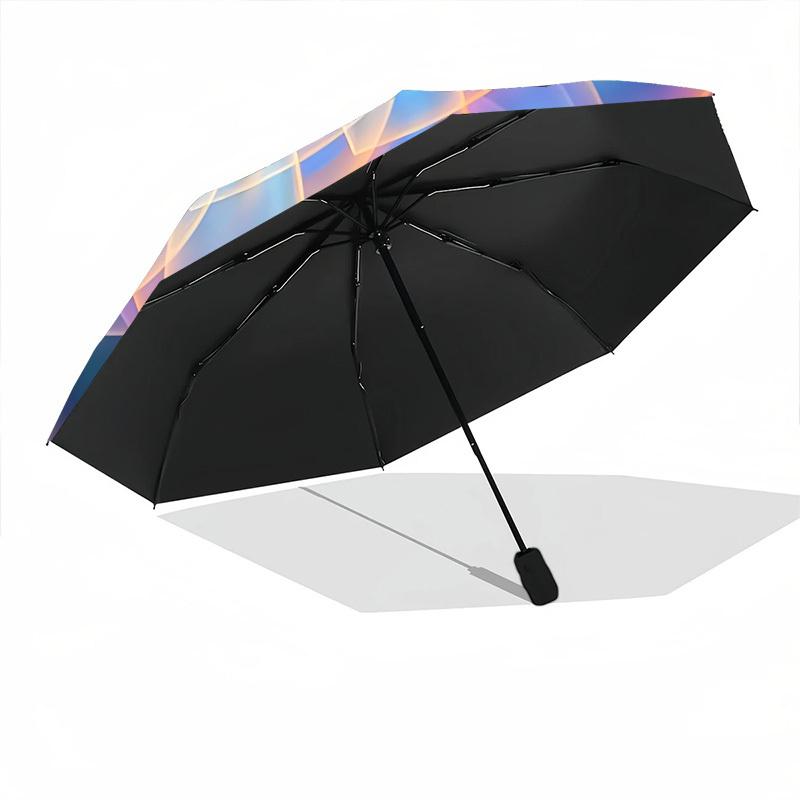1PC Lotus Mandala Automatic Open/close Umbrella with 8-Rib Structure for Women/Men, All-Season Use - Travel Essential, Stylish Accessory, Highquality