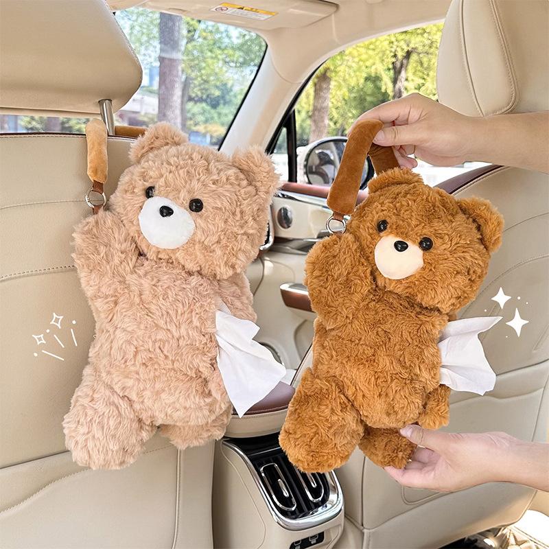 Auto-Taschentuchbox Cartoon-Auto-Taschentuchbox Auto niedliche Cartoon-Pappschachtel zum Aufhängen hochwertige Dekoration Auto-Taschentuchbeutel