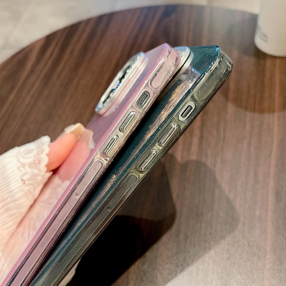Colorful Iceberg tin foil pattern rugged phone case for iPhone 15 14 13 12 11 Pro Max diamond lens frame shockproof hard cover