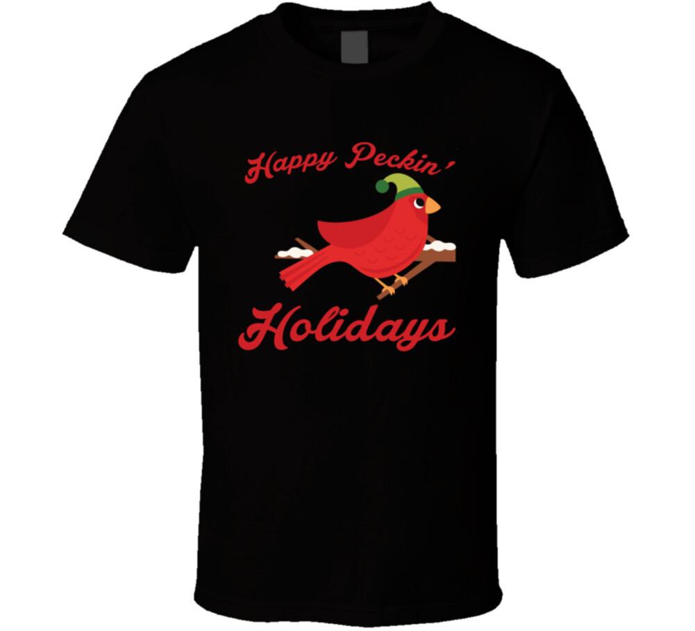 Happy Peckin Holidays T Shirt Mens Womens Tees Top S