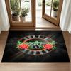 Guns N’ Roses Design Crystal Velvet Rug Soft Decorative Mat for Bedroom Entrance