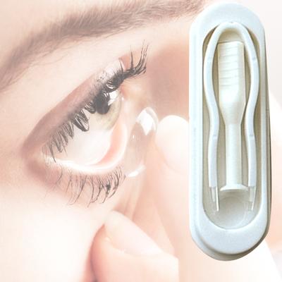 6 Set Contact Lenses Wearing and Remover Set Plastic Suction Stick Tweezers with Storage Case For Outdoor Easy Carrying