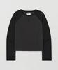 TOFFEE WOMEN W Daily Striped Raglan T-Shirt (Black)