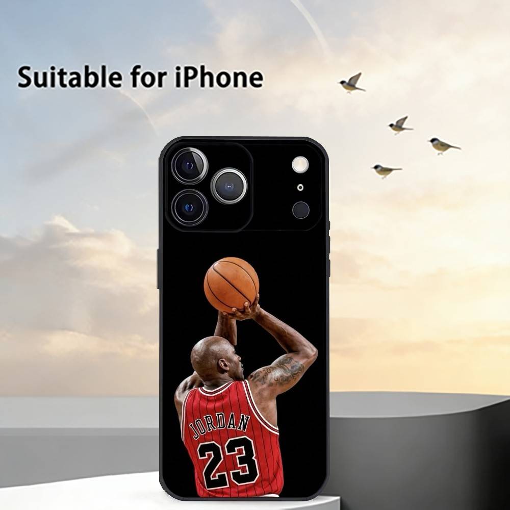 Sports M-Michael Jeffrey Jordan Phone Case For iPhone 17,16,15,14,13,12,11 Plus,Pro Max,XS,Soft Silicone Black Cover