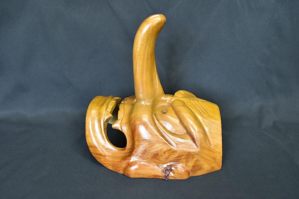 Vintage Traditional Japanese Tengu Mask for Noh / Bicchu Kagura Wall Decor