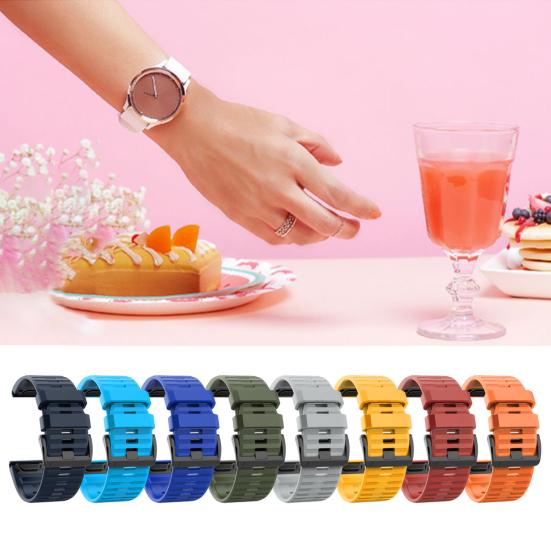 Watch Band Replacement Soft Silicone 22mm/26mm Quick Release Watchband Strap Garmin Fenix 6/Fenix6 Pro/Approach S60/Forerunner935/Forerunner945/Fenix5