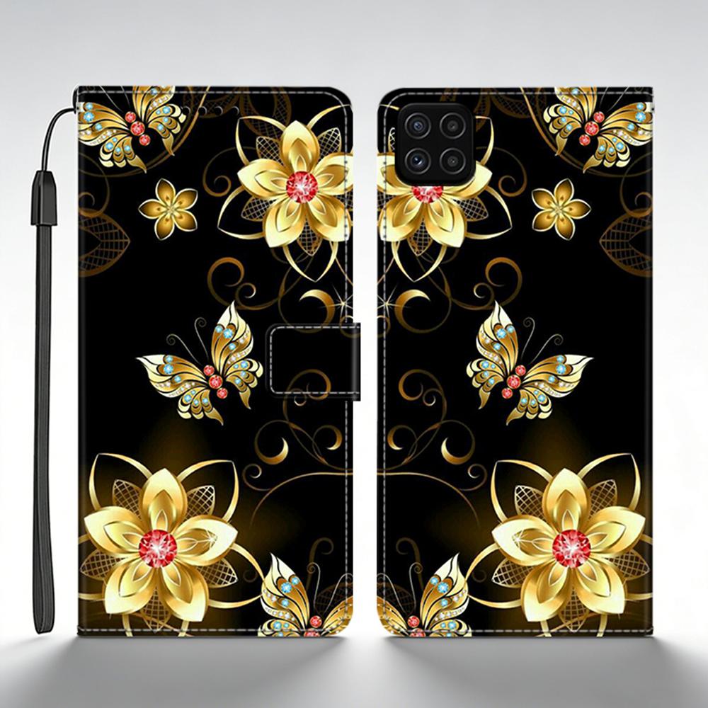 

For Samsung Galaxy A22 5G Case A226B Leather Flip Wallet Case For Samsung A22 5G Case A 22 Painting Phone Cover Coque Funda Bags A22 5G SM-A226B