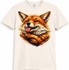 Cute Fox T Shirt Realistic Wildlife Animal Art Novelty Nature Lover Graphic Tee