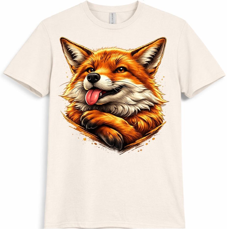 Cute Fox T Shirt Realistic Wildlife Animal Art Novelty Nature Lover Graphic Tee