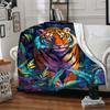 1pc Tiger Jungle Lightweight Flannel Blanket, Comfortable and Warm Blanket, for Office and Camping Sofa Bed, Livingroom178