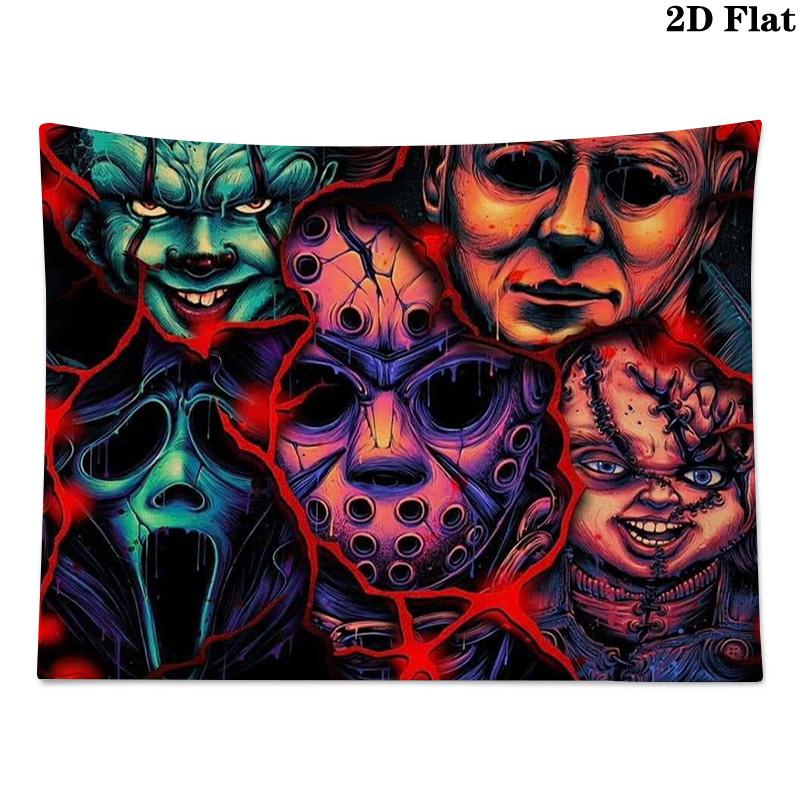 Chucky Wall Tapestry Aesthetic Wall Hanging Printed Fabric Blanket Decorative Tapestries for Bedroom Living Room Home Decor