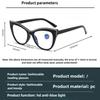 New Cat Eye Anti Blue Light Reading Glasses Fashionable PC Butterfly Frame Presbyopia Glasses for Women
