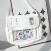 New College Style Ita Shoulder Bag Large Capacity Women Casual Crossbody Bag Cute Girls Transparent Bag Y2K DIY Display Handbags