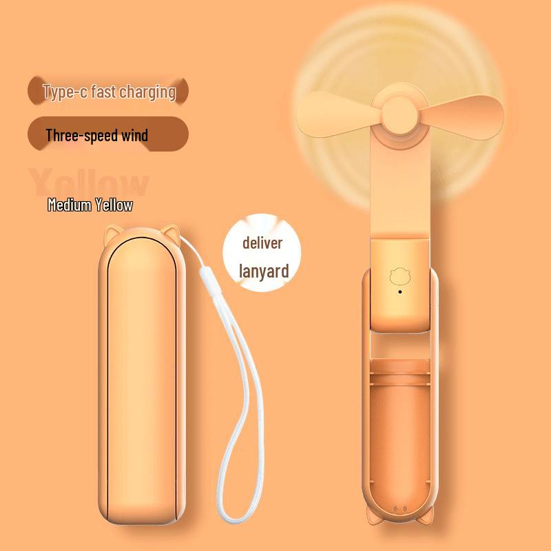 Portable Two-in-One Mini Fan & Power Bank with Long Battery Life for Outdoor Use