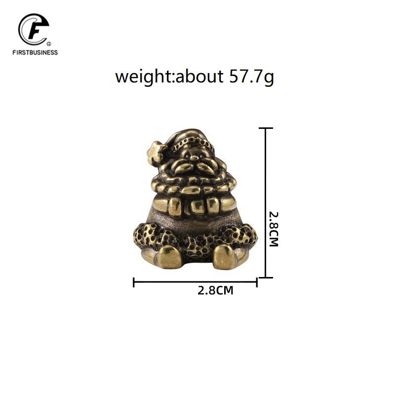 Винтажные Латунные Миниатюрные Фигурки Рождественского Деда Мороза Счастливый Настольный Орнамент Домашние Украшения Медный Дизайн в Европейском Стиле