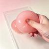 Shapeable Jelly Mochi Squeeze Translucent Pink Sensory Fidget Ball Peach Slushy Squishy  Studen